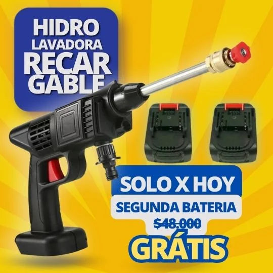 🚿 Hidrolavadora Portátil Doble Potencia: ¡Con Batería Extra Gratis! 🎁